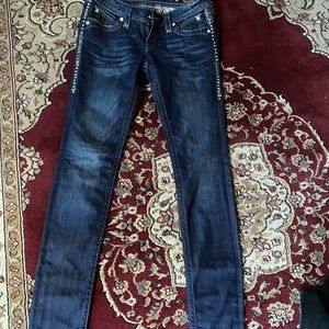 Rare Rock Revival jeweled skinny sz 27 jeans